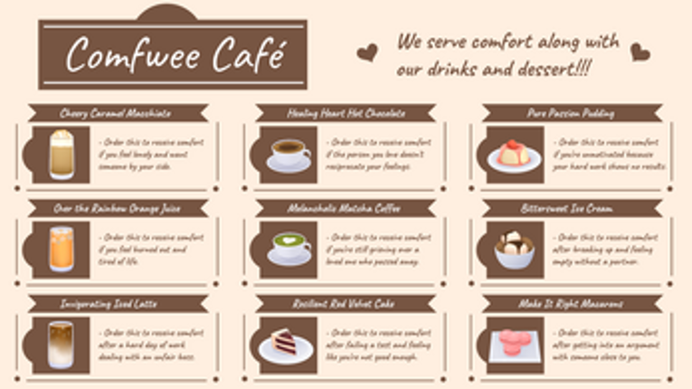 Comfwee Café screenshot