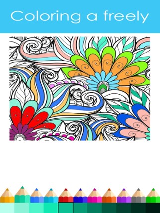 Flower Colorful - Coloring Book for Adults Image