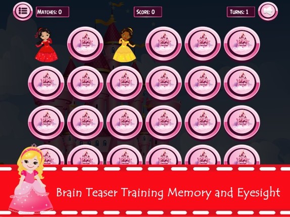 Princess Matching Remember Puzzles Games For Kids Image