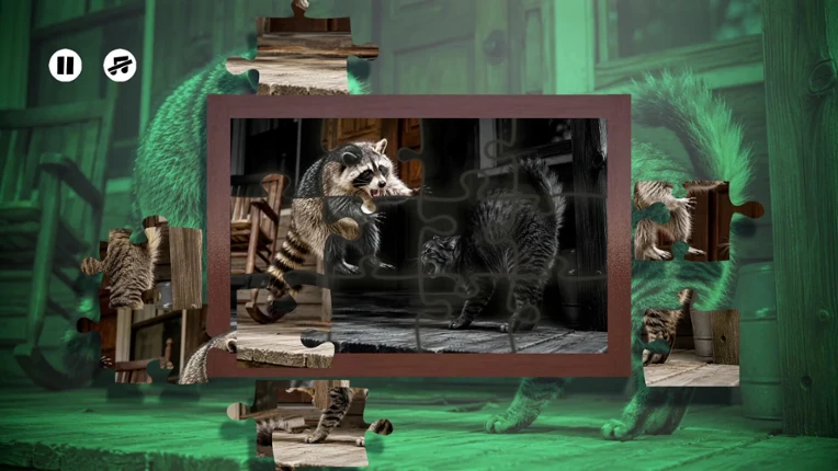 Puzzles Raccoons Image