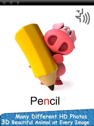 Baby Hear &amp; Read Nouns Lite - See, Listen and Spell with 3D Animals for Free - Best Game and Top Fun for Kids screenshot