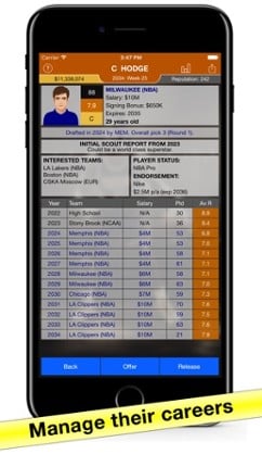 Basketball Agent: Manager Sim screenshot