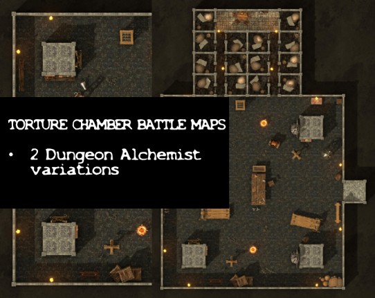 Battle Maps: Torture Chamber for DnD PF2E & other TTRPGs Image