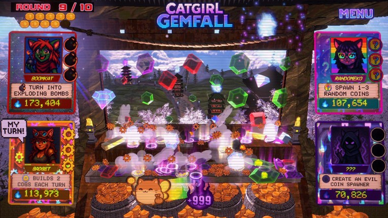 Catgirl Gemfall screenshot