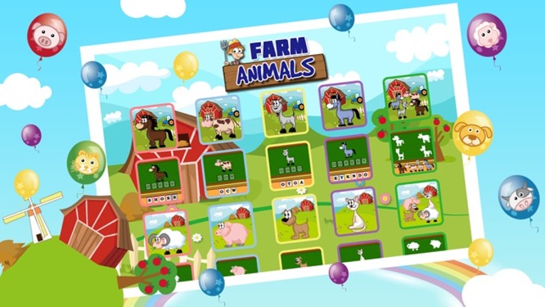 Farm Animal Puzzles - Educational Preschool Learning Games for Kids &amp; Toddlers Free screenshot