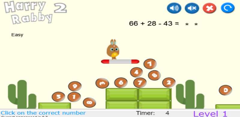 HarryRabby2 Addition and Subtraction questions with large numbers FREE Game Cover