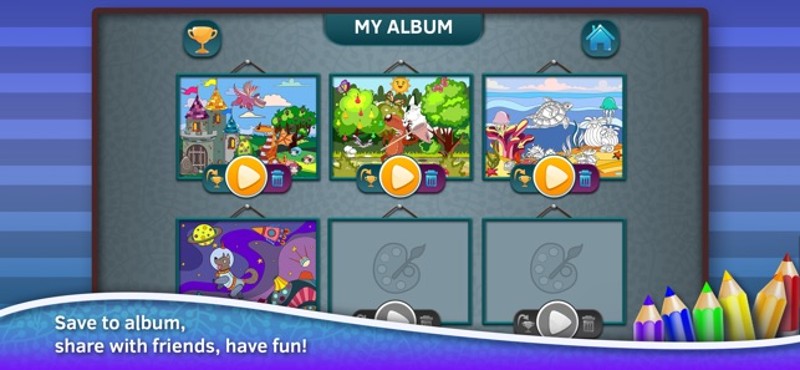 Live coloring book app screenshot