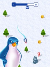 Penguin Snow Surfing Image