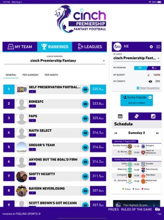 cinch Premiership Fantasy screenshot