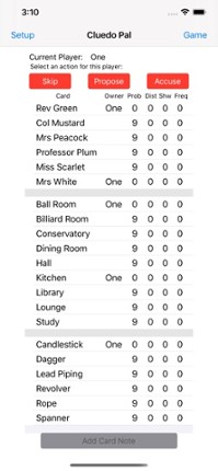 Cluedo Pal screenshot