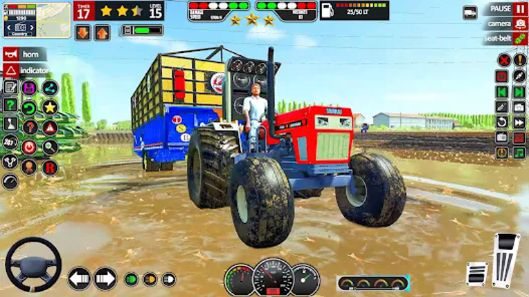 Indian Farming Game 3D Tractor Image
