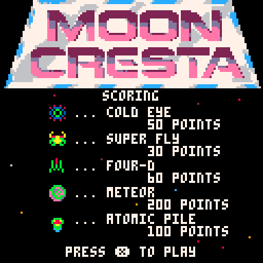 Games like Pico8 Moon Cresta