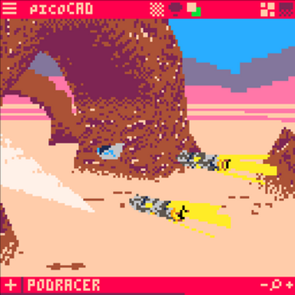 [picoCAD] Pod Racer Image