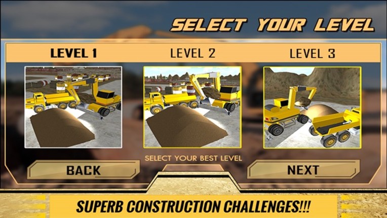 Sand Excavator Crane &amp; Dumper Truck Simulator Game Image