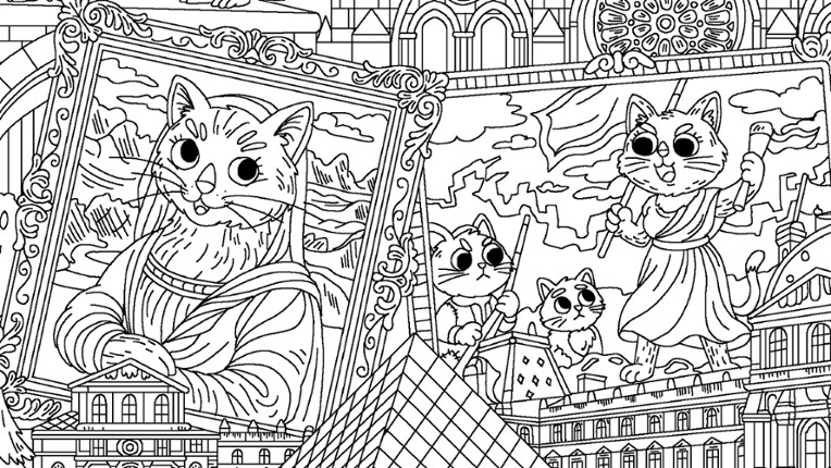 100 Cats Lost In World Find & Color screenshot