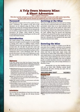 A Trip Down Memory Mine (Short Adventure) Image