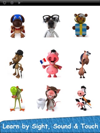 Baby Hear &amp; Read Nouns Lite - See, Listen and Spell with 3D Animals for Free - Best Game and Top Fun for Kids screenshot