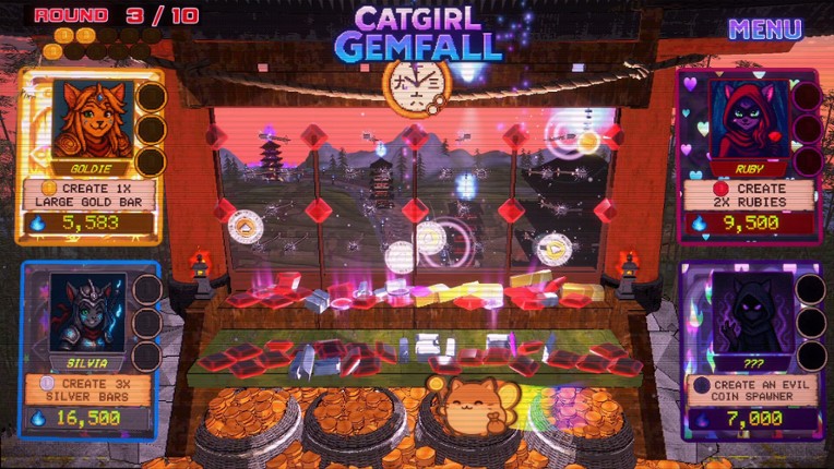 Catgirl Gemfall screenshot