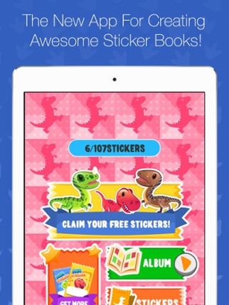 Dino Album Stickers Factory Game screenshot