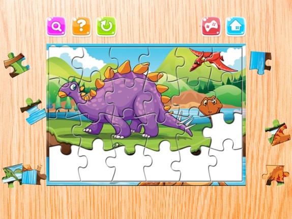 Dinosaur Puzzle Games Free - Dino Jigsaw Puzzles for Kids Toddler and Preschool Learning Games screenshot