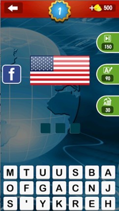 Flag Quiz2 - Guess The Country,Free word,Puzzle Game Image