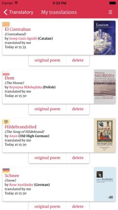 Translatory – translate poetry for fun! screenshot