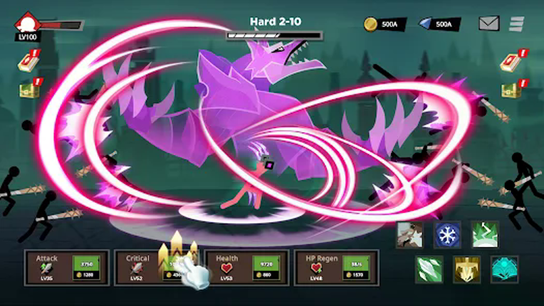 Stickman vs Monster: Idle RPG screenshot