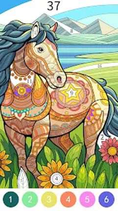 Tangle Color by Number Book Image