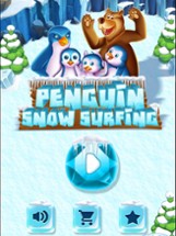 Penguin Snow Surfing Image