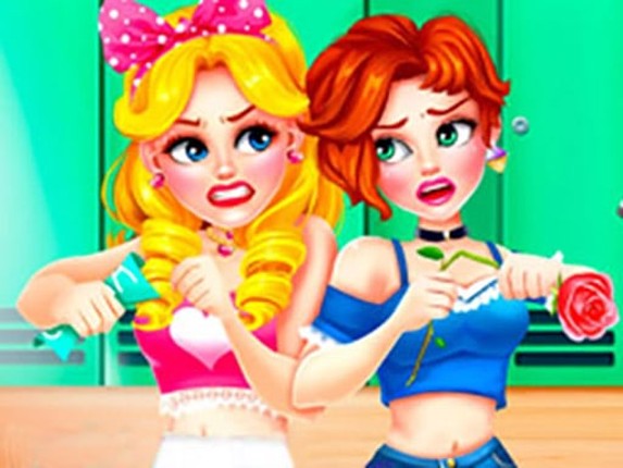School Girls Battle Beauty Salon Image