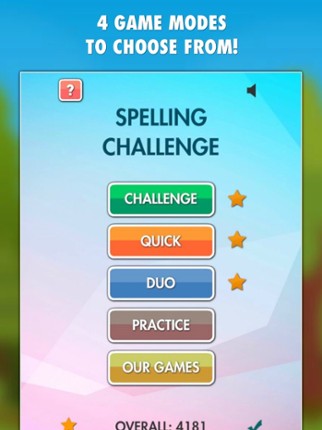 Spelling Challenge Game Image