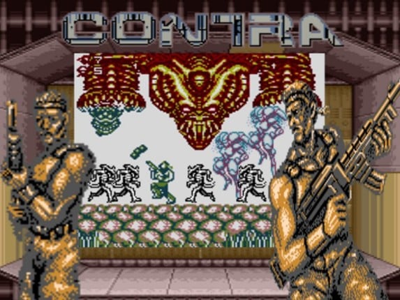 CONTRA: THE ALIEN WARS (魂斗羅スピリッツ) SGB Enhanced PLUS (Super Game Boy) Image