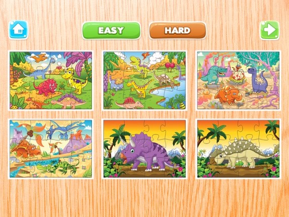 Dinosaur Puzzle Games Free - Dino Jigsaw Puzzles for Kids Toddler and Preschool Learning Games screenshot