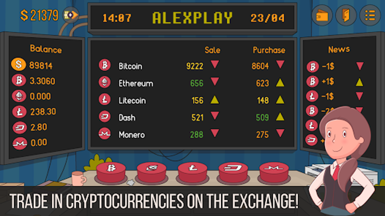 Bitcoin miner: Idle Simulator screenshot