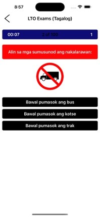 LTO Driver's License Exam Test Image