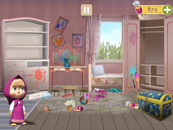 Masha and Bear Clean House Image