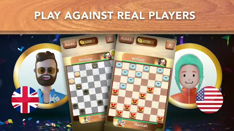 Checkers Online & Offline Game Image