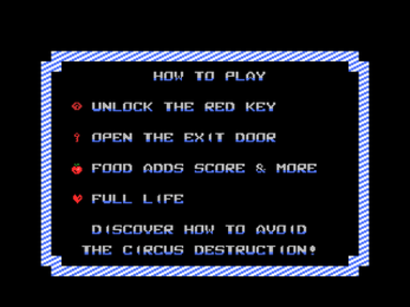 ( MSXdev'22 ) The Circus Mystery MSX Image