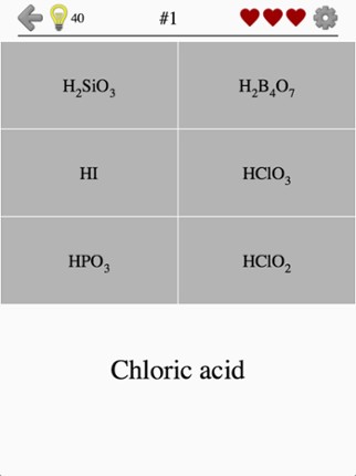 Inorganic Acids, Ions &amp; Salts screenshot