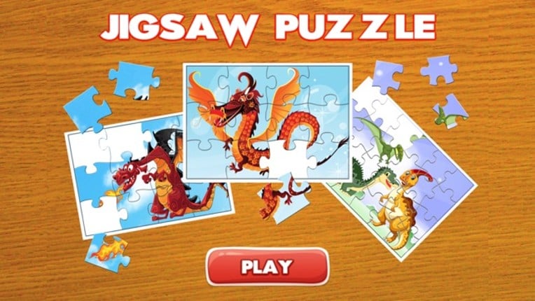 Dinosaur And Dragon Puzzle - Dino Jigsaw Puzzles For Kids Toddler and Preschool Learning Games Image