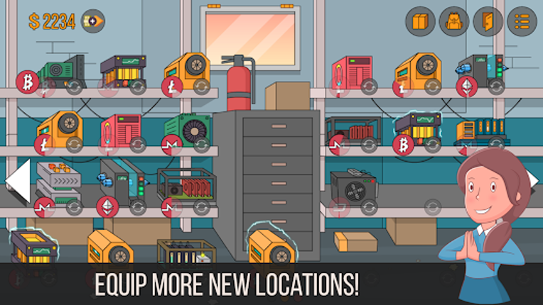 Bitcoin miner: Idle Simulator screenshot