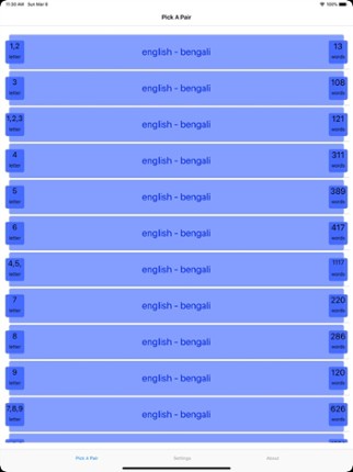 PickAPair Bengali - English screenshot