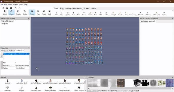 Games like 2D Spritesheet Animation (CopperCube extension) v1.4