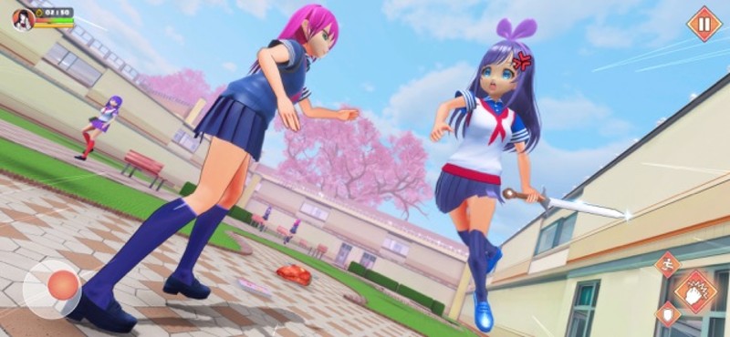 Anime School Girl Love Life 3D screenshot