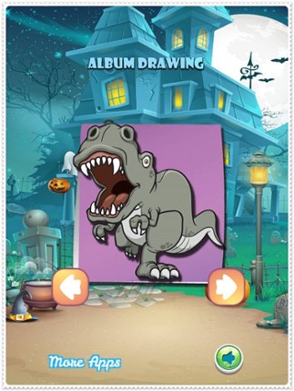 Color Book Dinosaur Coloring Pages Paint Free &amp; Fun - preschool educational learning games for kids and toddler Image