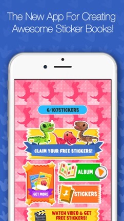 Dino Album Stickers Factory Game screenshot