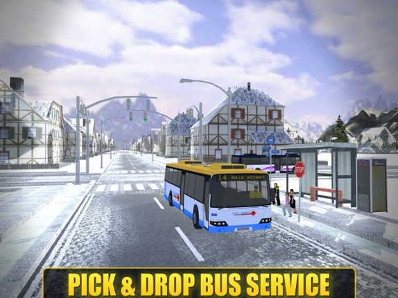 Hill Coach Driving Snow Bus Drive Sim 3D screenshot