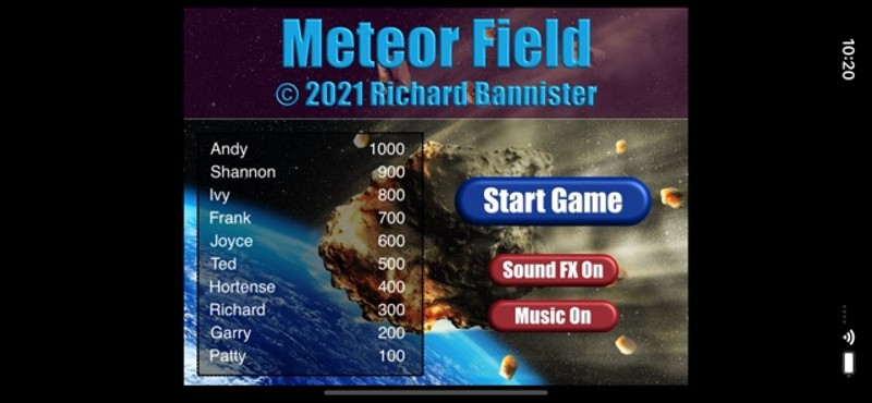 Meteor Field screenshot