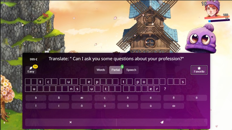 WonderLang French screenshot