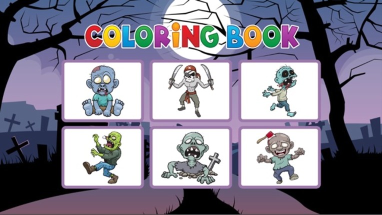 Zombie Coloring Book - Painting Game for Kids screenshot
